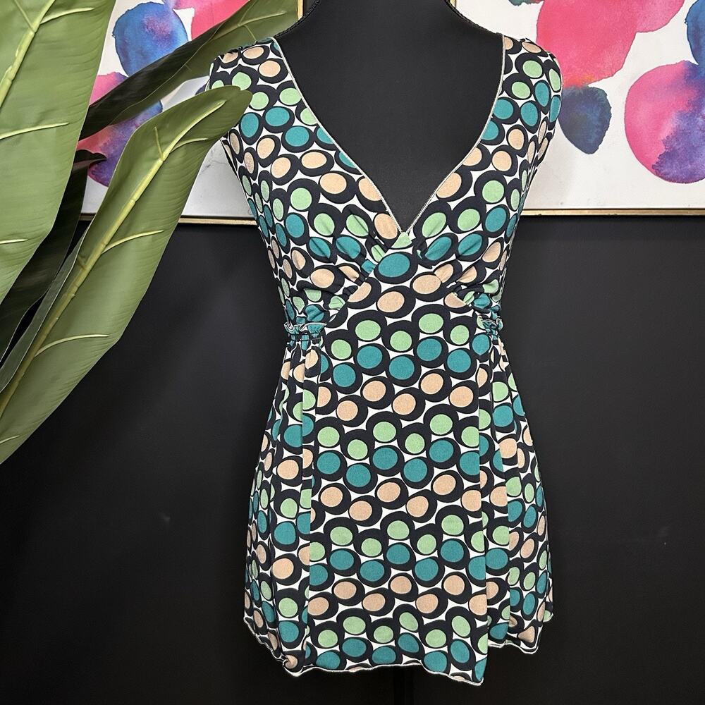 90s Max Studio multicoloured polka dot top Size L #retro #polkadot